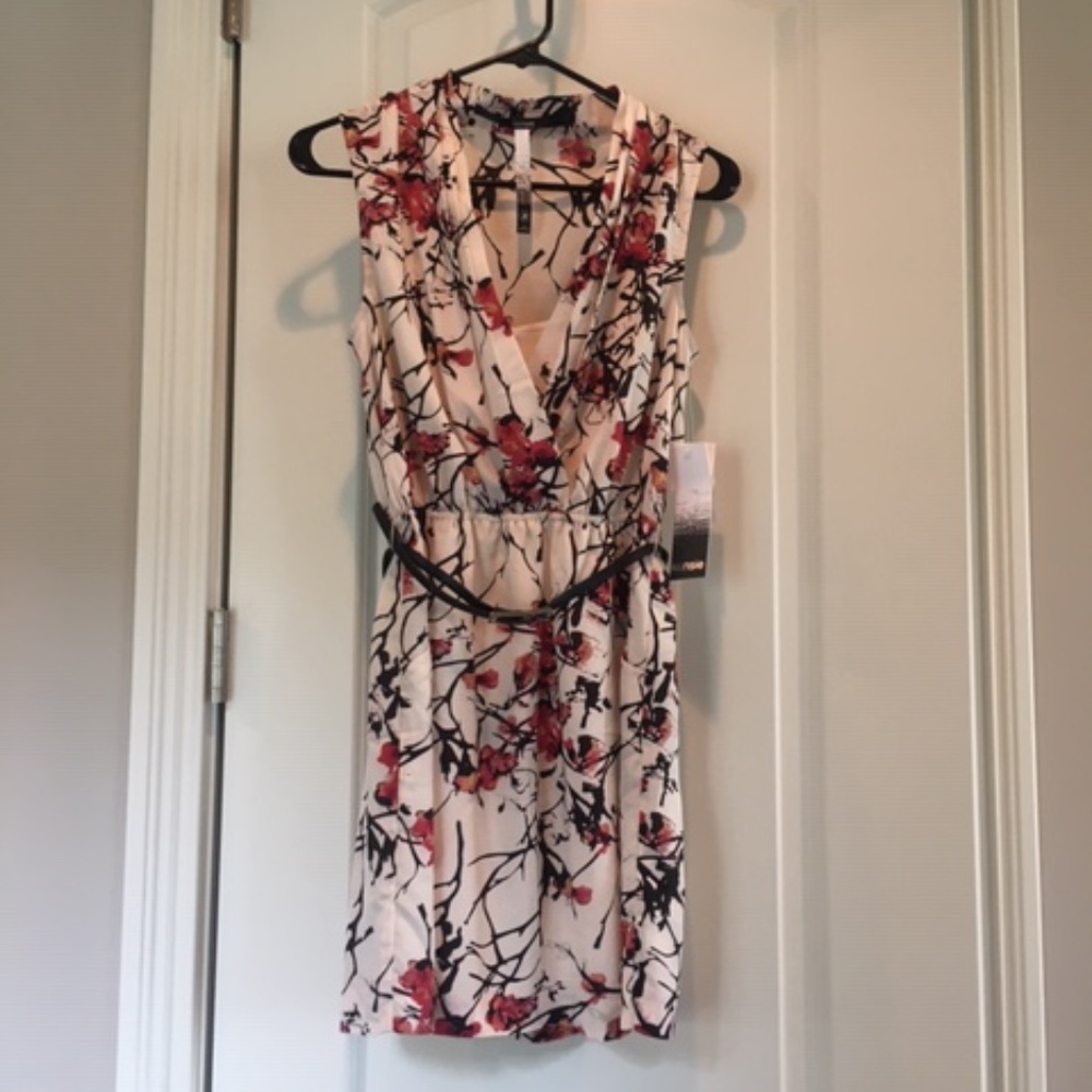 Kensie Women's Cherry Blossom Belted Dress